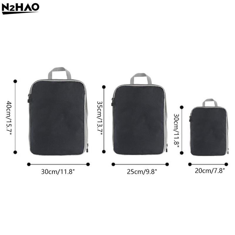 3/5 Pcs Set Storage Bags Compression Packing Cube Travel Storage Bag Luggage Clothing Storage Set Compression Packing Cubes
