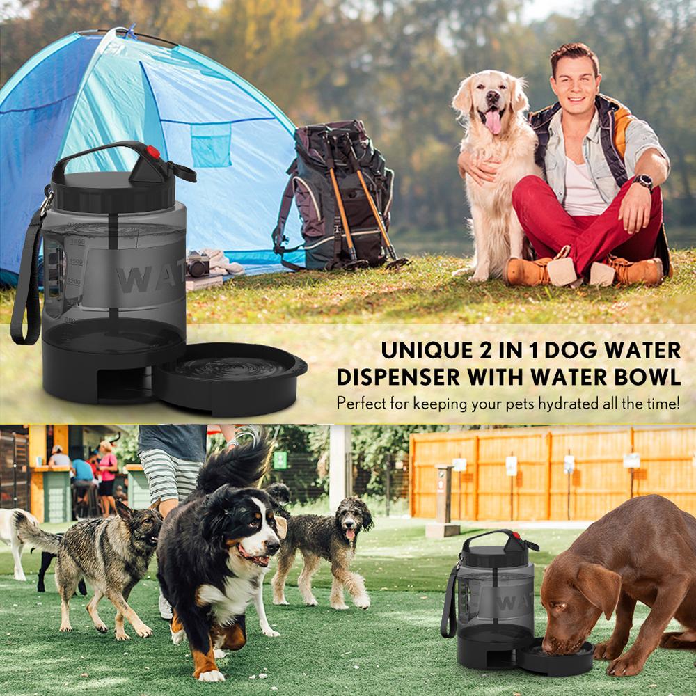 Köpek Su Şişesi, 77oz/2.2L Taşınabilir Seyahat Köpek Su Şişesi Dağıtıcısı, Gıda Sınıfı Güvenlik