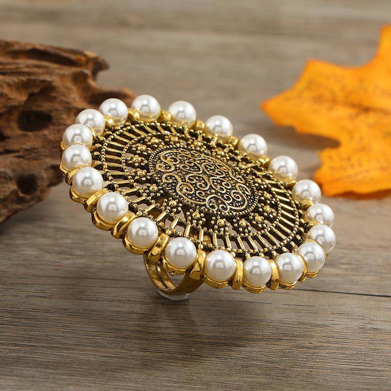 Новое ретро-заявление Кольцо - Открытое плетеное кольцо