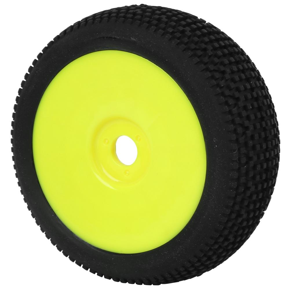 2pcs RC Rubber Tires 17mm Hex Wheel Hub for 1/8 Truck Off Road Model Crawler Car(White )