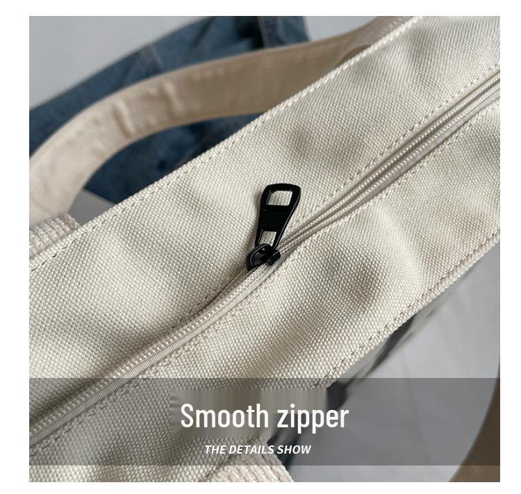 2023 Thai Gentlewoman Canvas Tote: New Letter Print Shoulder Bag