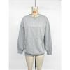 Herbst Winter Rundhals Locker Lässig Einfarbig Sweatshirt Damen Schlicht Alleskönner Samt Pullover Top