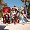 Anime T-Tokisaki Kurumi-S Handtuch Sport Schnelltrocknend Reise Campingausrüstung Sandfest Weich Leicht Großes Strandtuch