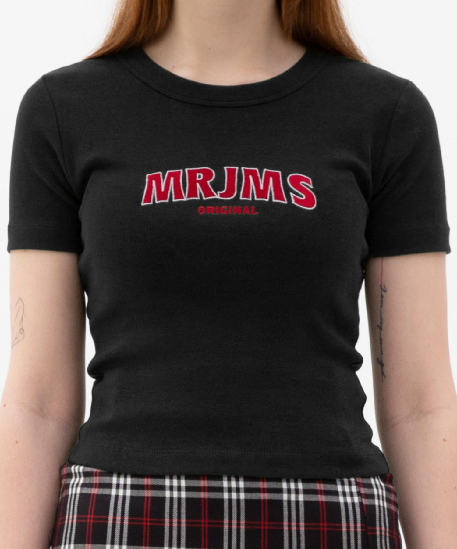 Mary James (W) Timoe Crop Top - Black/Red M