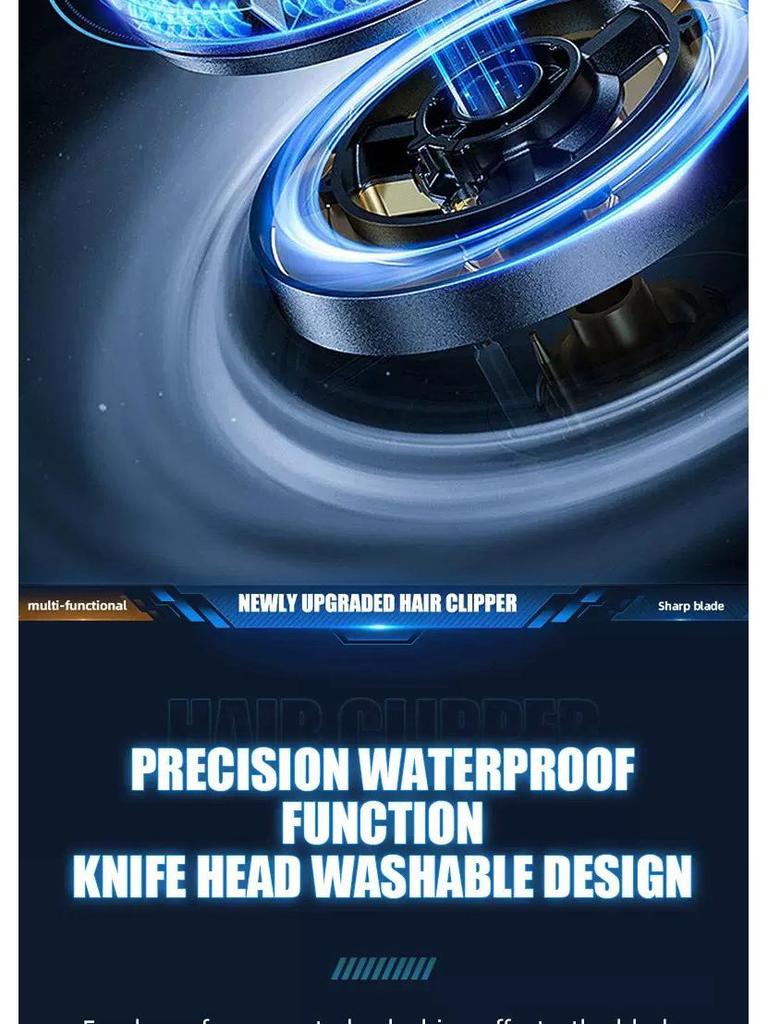 Electric Hair Clipper: Customizable, Rechargeable, Plug-in, LCD Display, Hair and Beard Trimmer