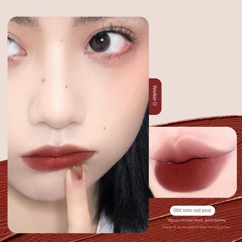 

Air Soft Fog Глазурь для губ Матовая матовая белая Нежное чистое желание Корейская героиня Белая не собирает