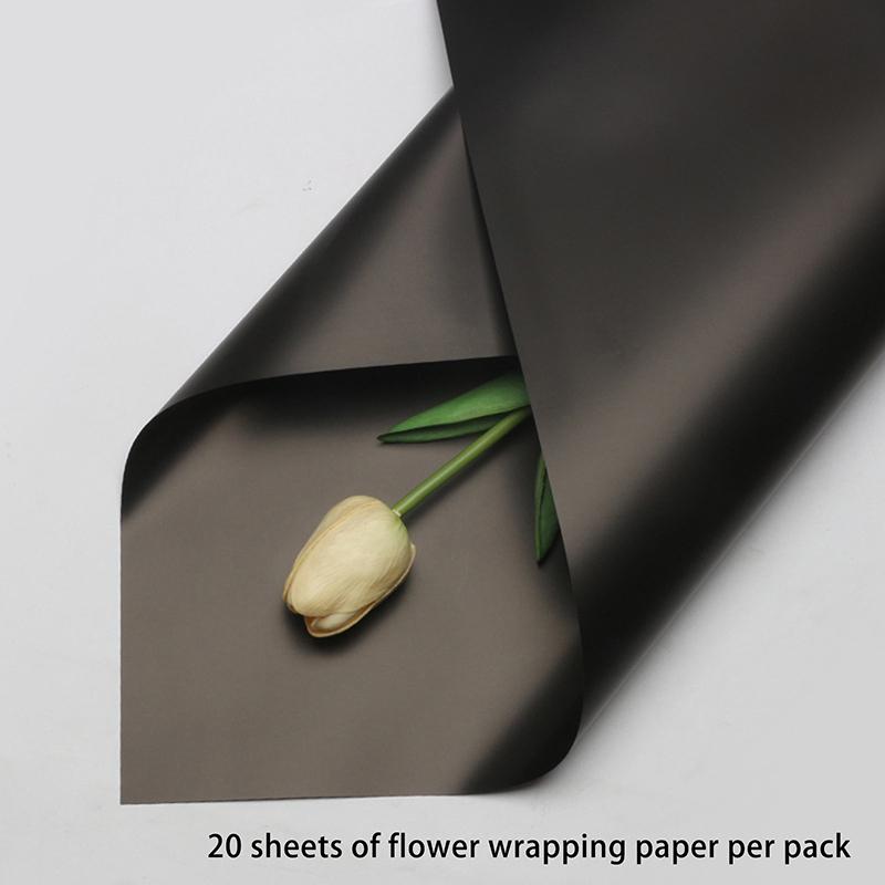 20Pcs Solid Color Wrapping Paper Bouquet Wrapping Paper Gift Wrapping Paper