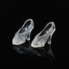 Babypflege Paar Kristallschuhe Spielzeugzubehör Barbie Schuhe Puppenschuhe durchsichtige Kristall-Barbie-Puppe Aktionsschuhe High Heels 1 Paar