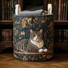 Bedroom Laundry Basket Quilted Foldable Boho Fabric Hamper Cute Collapsible Cat Storage for Clothes Toys Blankets Nursery Thick
