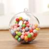 1/20pcs Clear Christmas Balls Plastic Hollow Ball DIY Fillable Bauble OrnamentsWedding Party Xmas Tree Hanging Home Decor Gifts