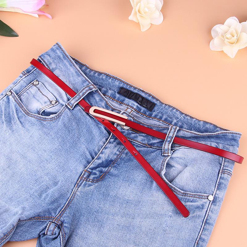 Genuine Leather Slim Waist Belt For Women With Metal Clasp Suitable For Business And Everyday Outfits