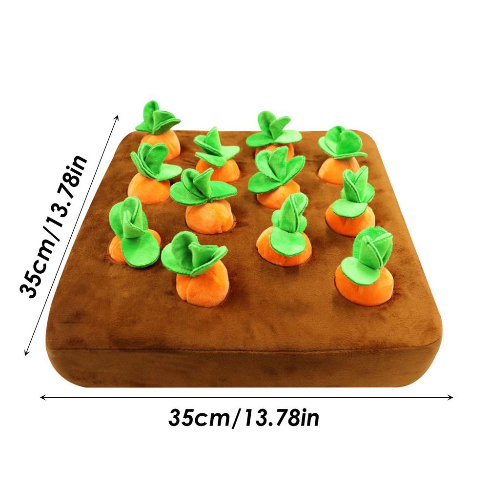 Carrots Enrichment Dog Puzzle Toys Hide and Seek Carrot Farm Dog Toys Carrot Patch Dog Snuffle Toy for Puppy Large Dogs