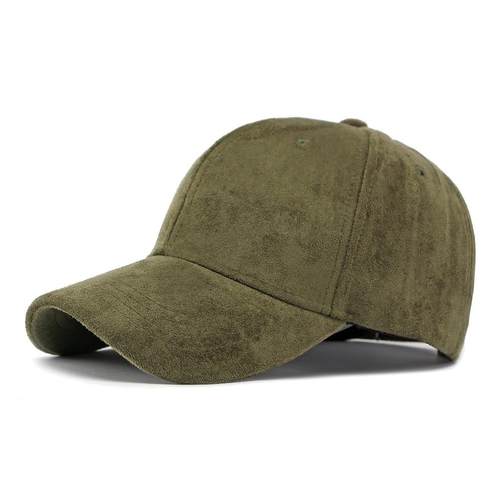 Unisex Suede Baseball Cap Adjustable Solid Color Sun Hat for Men Women Outdoor Sports