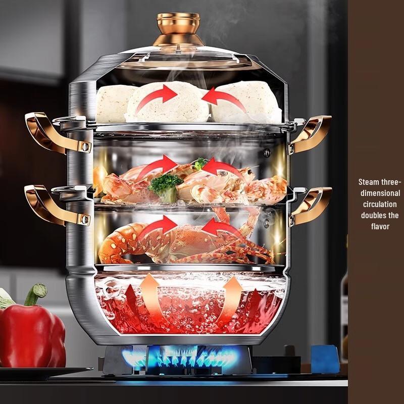 

YouChuMao 316 Stainless Steel Steamer Pot