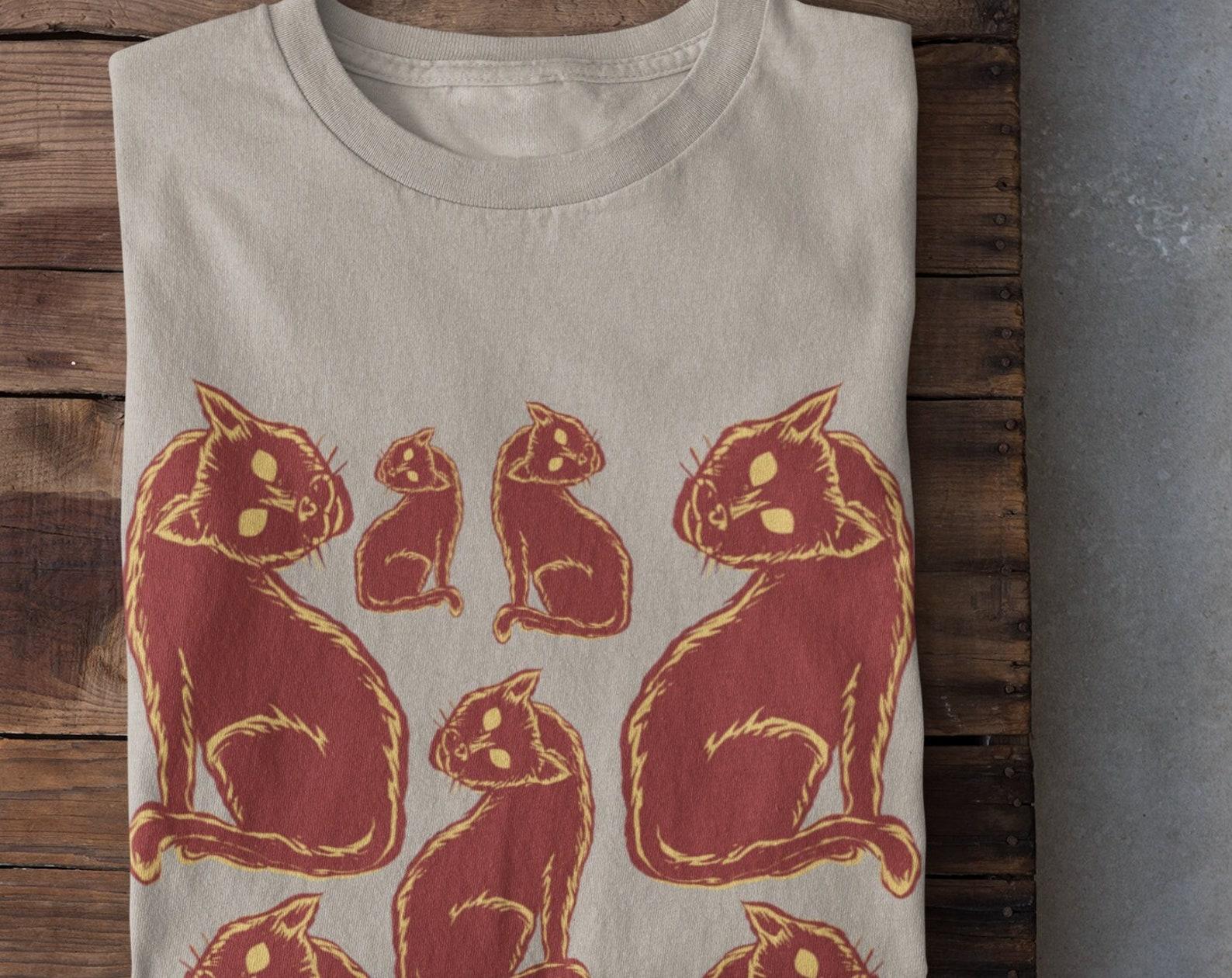 Grunge Clothing,Alt Clothing,Mall Goth,Trad Goth,Cat T Shirt,Pastel Goth,Goth Shirt,Dark Academia,Weird Shirt,Surreal T-shirt,Punk 3XL