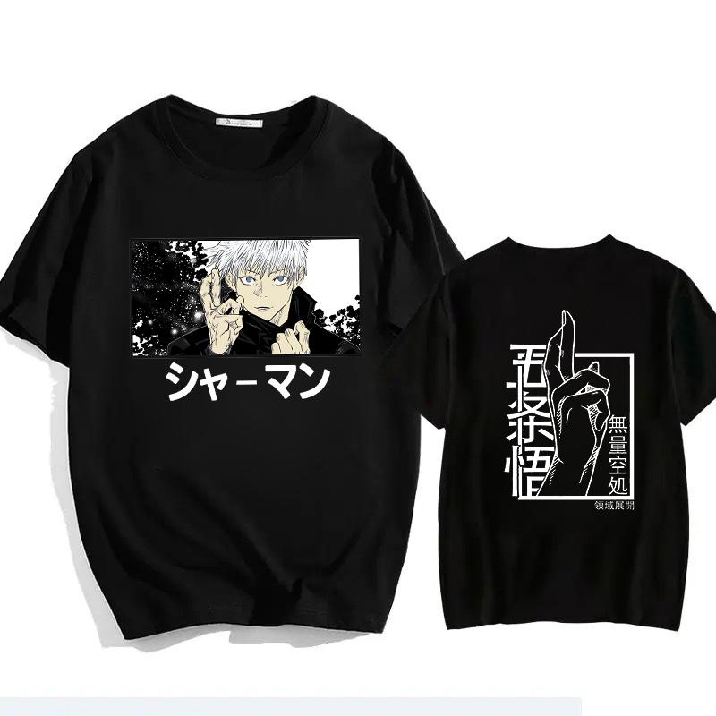 Japanese Jujutsu Kaisen Gojo Anime T-shirt Unisex Manga Gojo Satoru Graphic T Shirts Short Sleeve Tee Y2k T-shirts Summer Tops