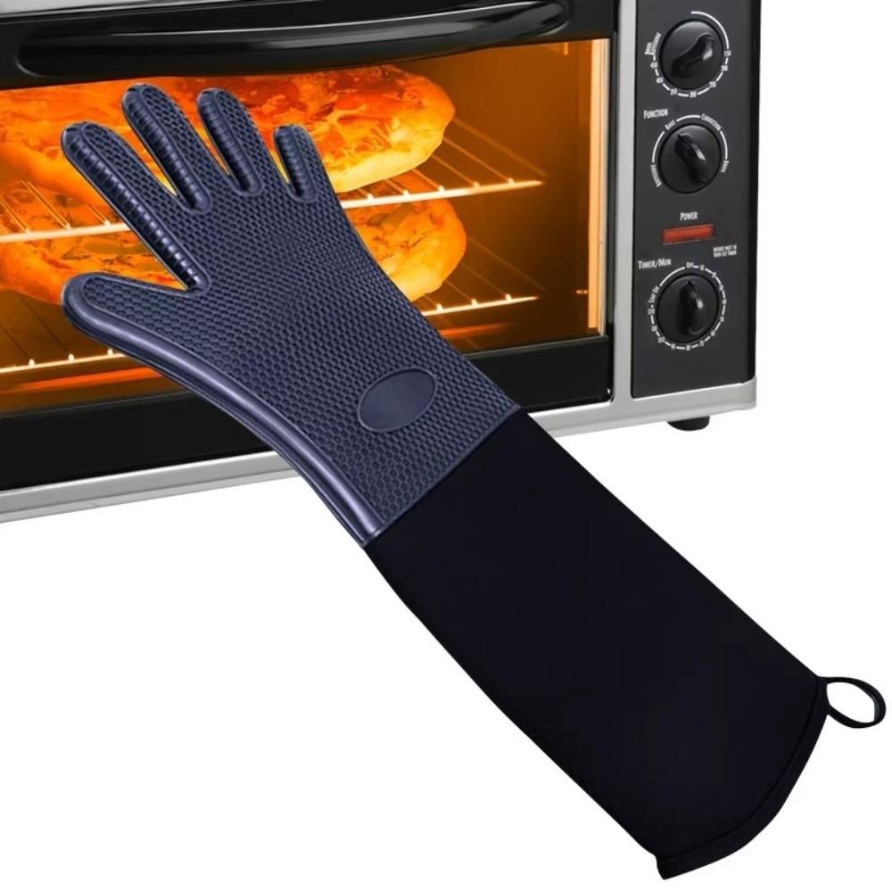 Quilted Liner Heat Resistant Gloves Heat Insulation Barbecue Mitts  Household Use