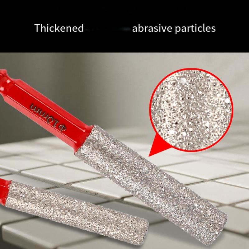 Hexagonal Shank Drill Bit Diamonds Coated Hole Cutter for Tile Glass Marble Dry Drilling and Edge Polishing