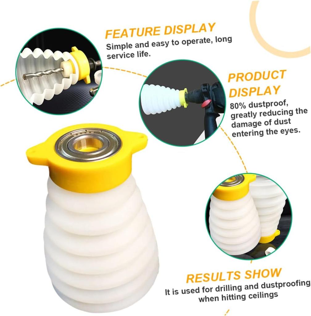 Drill Dust Cover Collector Scalable Rubber Dustproof Dust Bowl Device Power Tool Utility Accessories for Electric Hammer