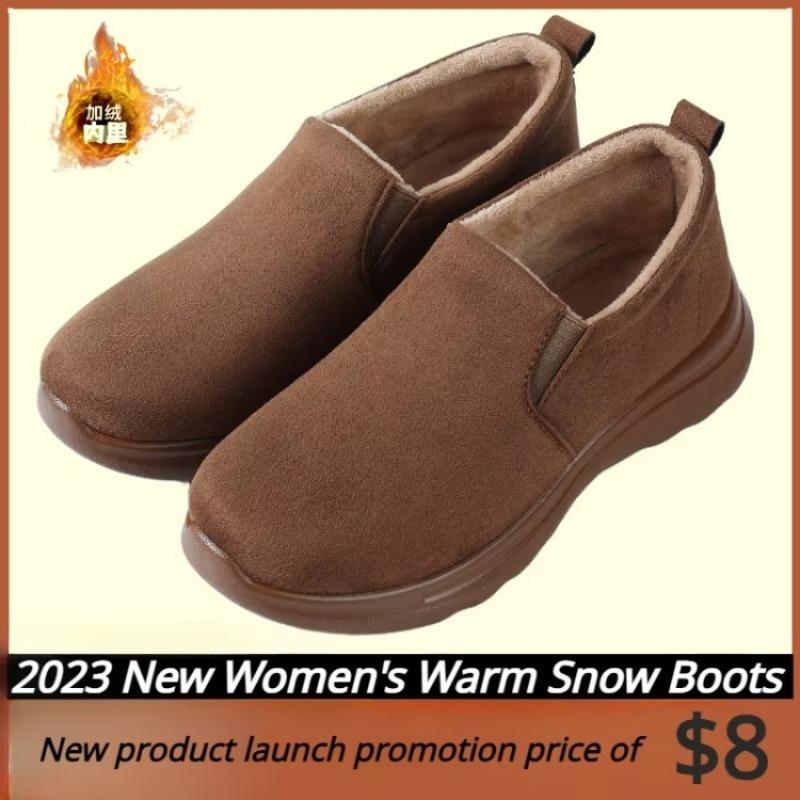 Mode 2024 bottes de neige pour femmes bottes à plateforme bottes d'hiver décontractées pour femmes bottes en cuir peluche antidérapantes pour femmes 39 40
