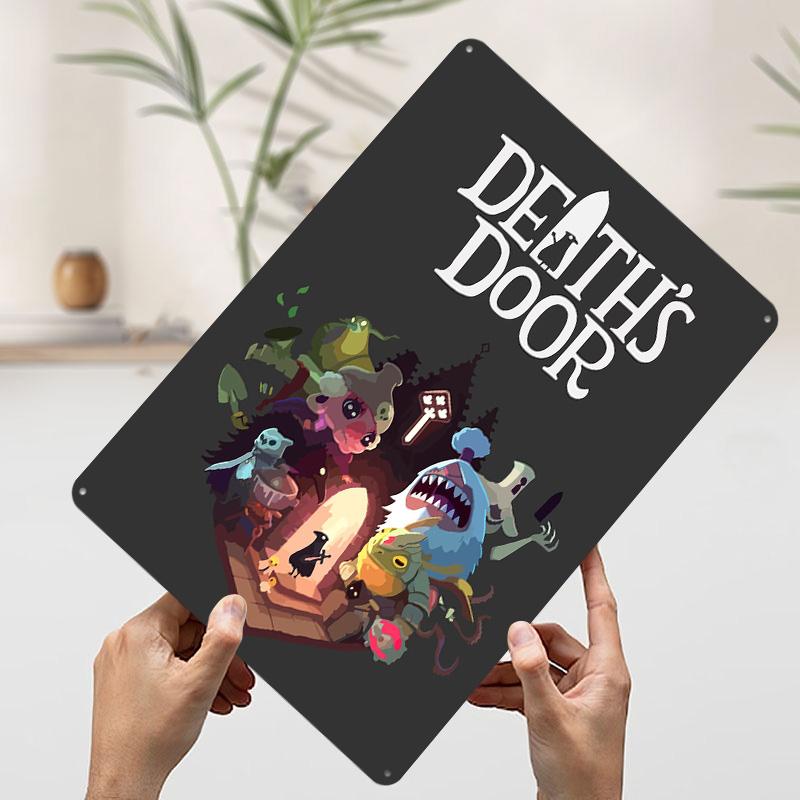 

Deaths Door Game Art Metal Poster Customized Wall Art Retro Vintage Tinplate Signs for Mancave Decoration Room Man Cave Decor 7.9x11.8In(20x30cm)