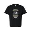Leo Zodiac Sign Graphic Unisex T Shirt With Emblem Laurel Wreath And Star Accent