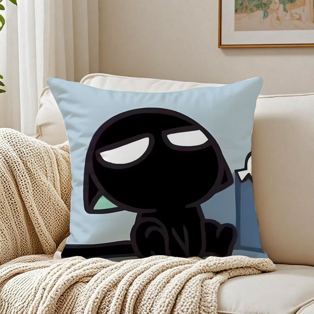 TThe Legend of Hei Cushion Cover Linen Pillowcase Soft for Sofa Bed Home Room Decor