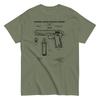 1911 PISTOL PATENT, 45 Cal GUN Unisex Classic T-Shirt