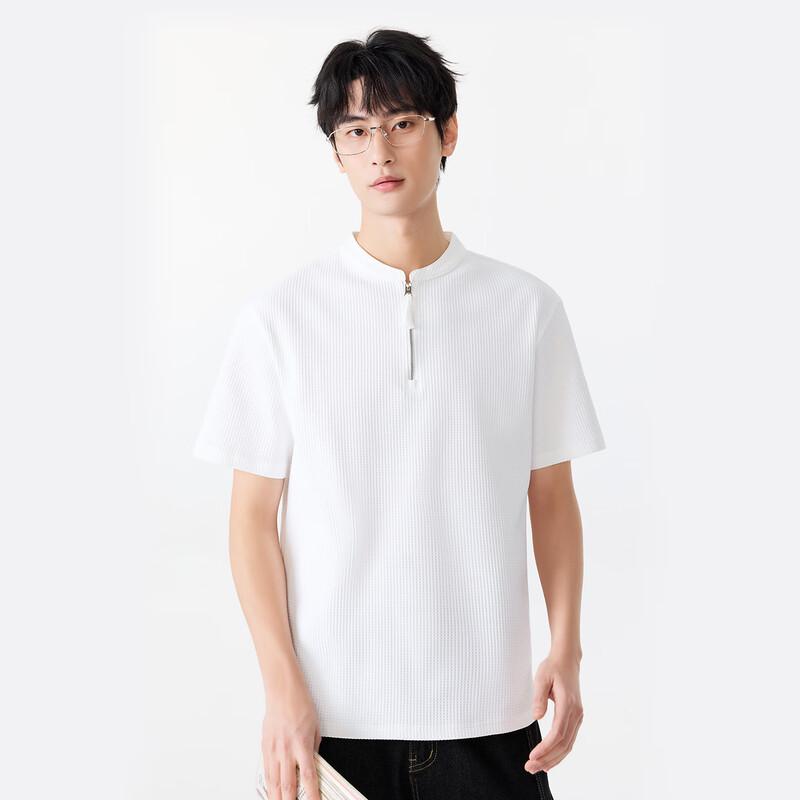MINISO Men's Half-Zip Quick-Dry Polo T-Shirt