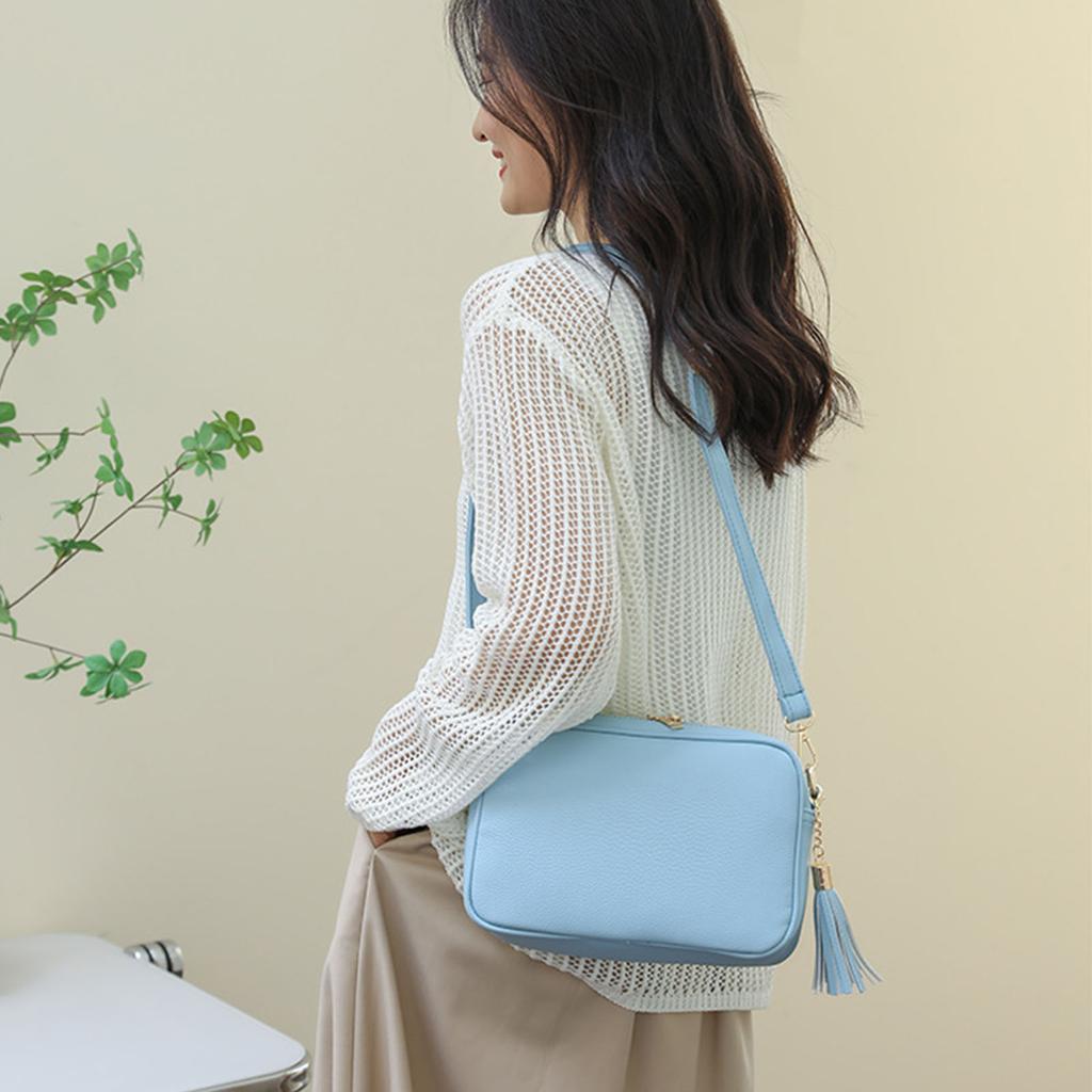 European and American Tassel Women's Bag Ethnic Style Shoulder Strap Messenger Bag Phone Wallet Leather Crossbody Bag