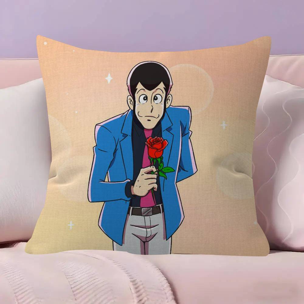 Lupin the Third anime   Personalized picture text home decorative pillows Household Gifts 45x45cm