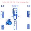 For Volvo S40 V50 C30 Interior Central Control Panel Door Handle 5D Carbon Fiber Stickers Decals Car styling Accessorie