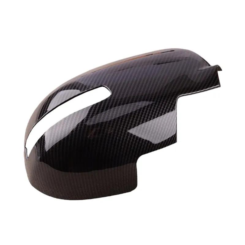 For Mitsubishi Outlander 2013- Car Rearview Side Mirror Cover Wing Cap Exterior Door Sticker Case Trim Carbon Fiber Look