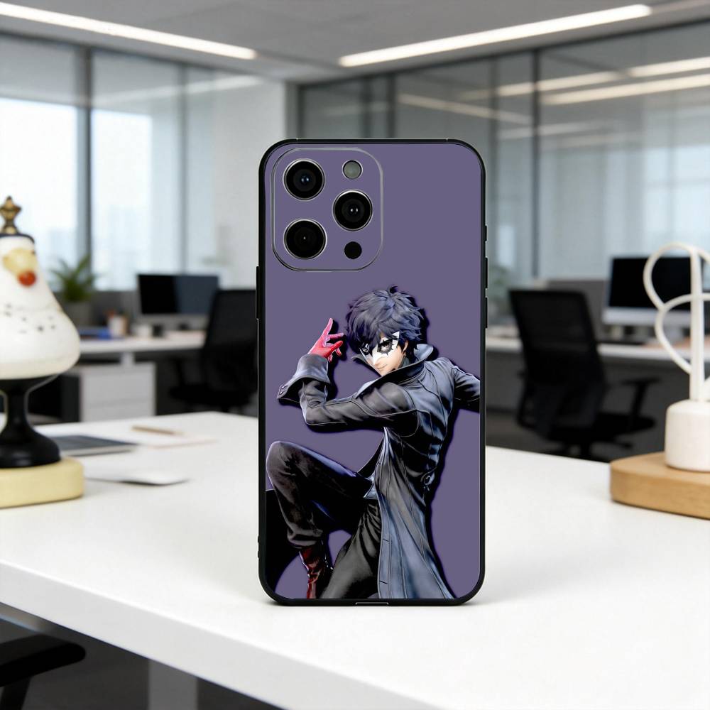 P-Persona 5 COOL Anime Phone Case For iPhone 17, 16,15,14,13,12,11 Plus,Pro Max, Others Soft Black Cover