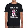 Namaste Einhorn Yoga Ist Magisch Einhorn Meditation Fitness Einhorn Liebhaber Yogi Geschenk Herren T-Shirt Top