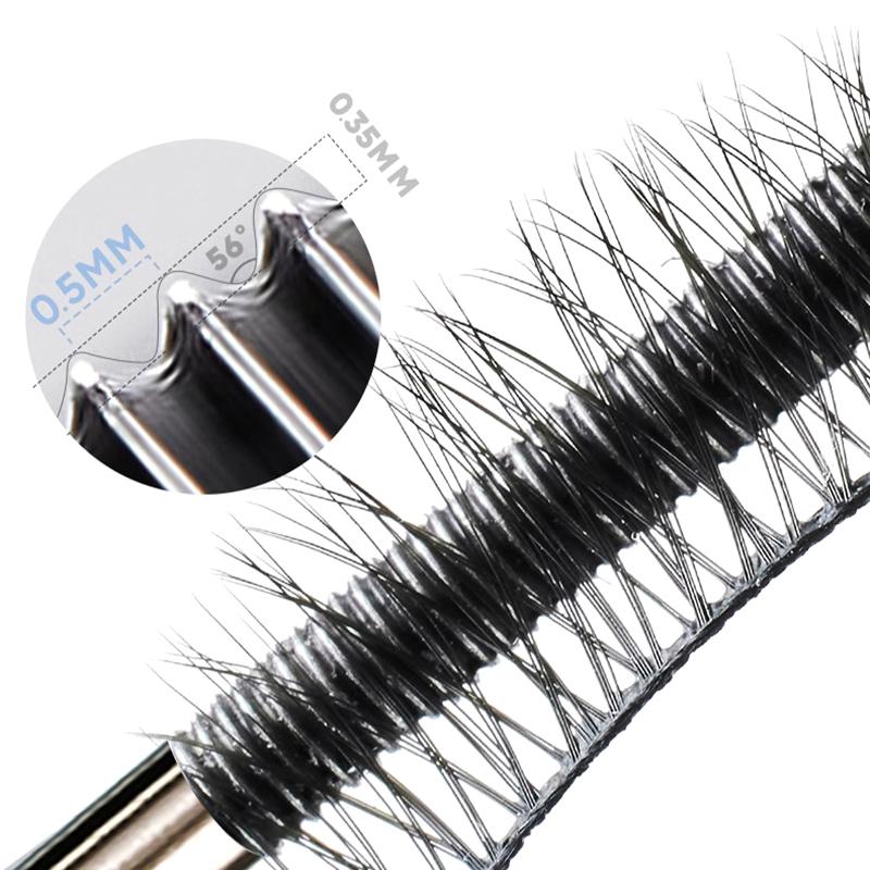 Metal Iron Lashes Mascara Waterproof Silk Fiber Mascara Black Long Curling Eyelash Extensions Non-Clumping Eyes Makeup Cosmetics