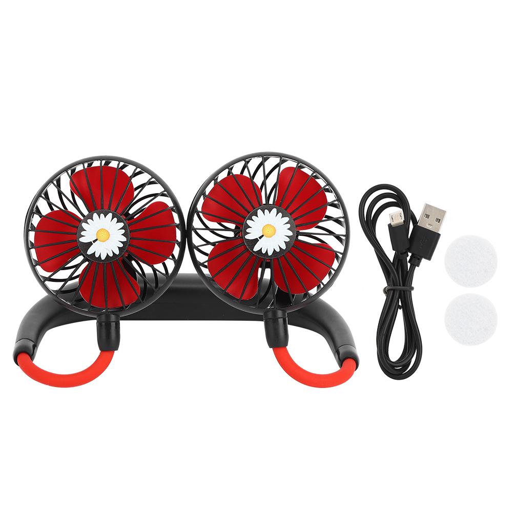 

Daisy Pattern Portable Hand Neck Hanging Fan USB Rechargeable 3-Speed Cooling Fan(White )