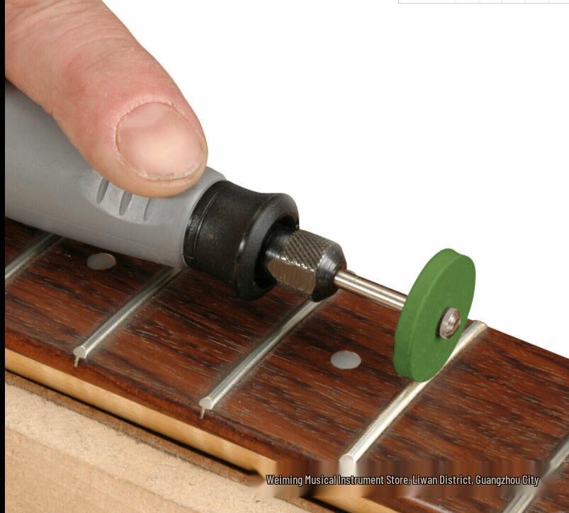 

Bakelite Instrument Fret Polishing Grinding Wheel for Guitar, Bass, Banjo, Ukulele 5 pieces (without mini grinder) зелений