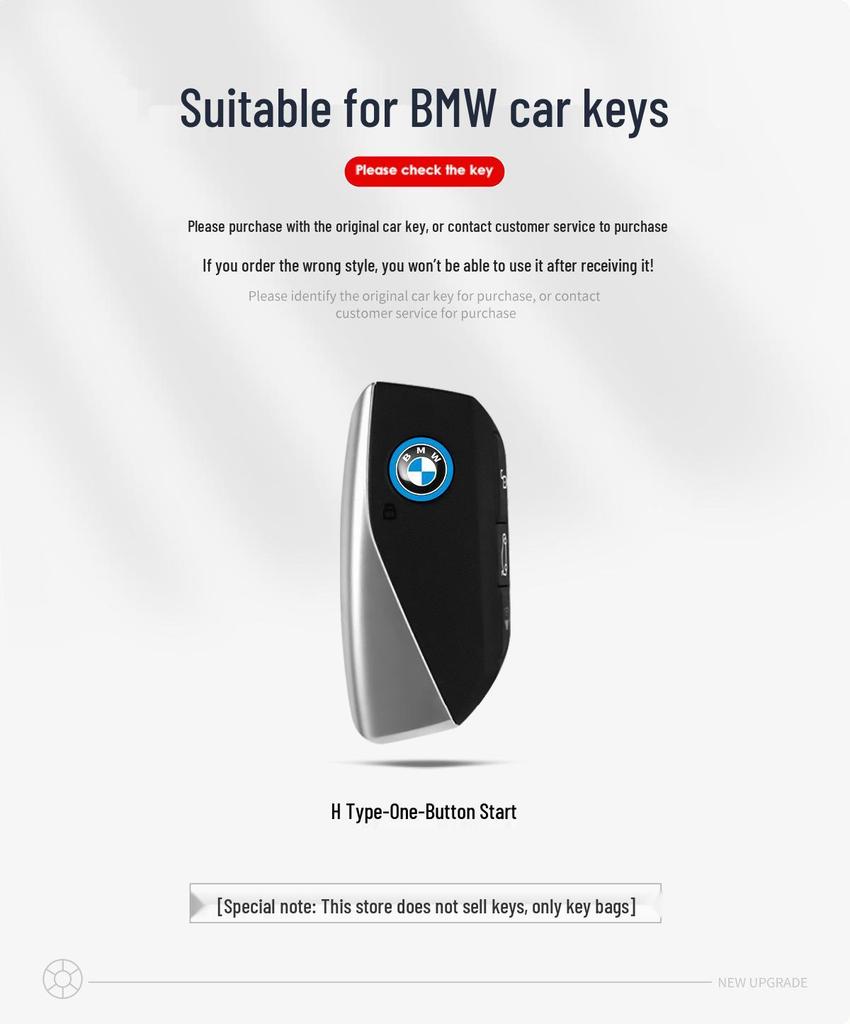 BMW Key Case for New X5L, 5/7 Series, X1, X7, X6, i5/i7/iX/XM with Lanyard