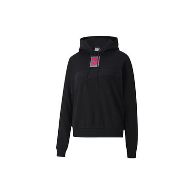 Codzienna Sportowa Bluza z Długim Rękawem z Kapturem Damska Top Czarna 599314-01