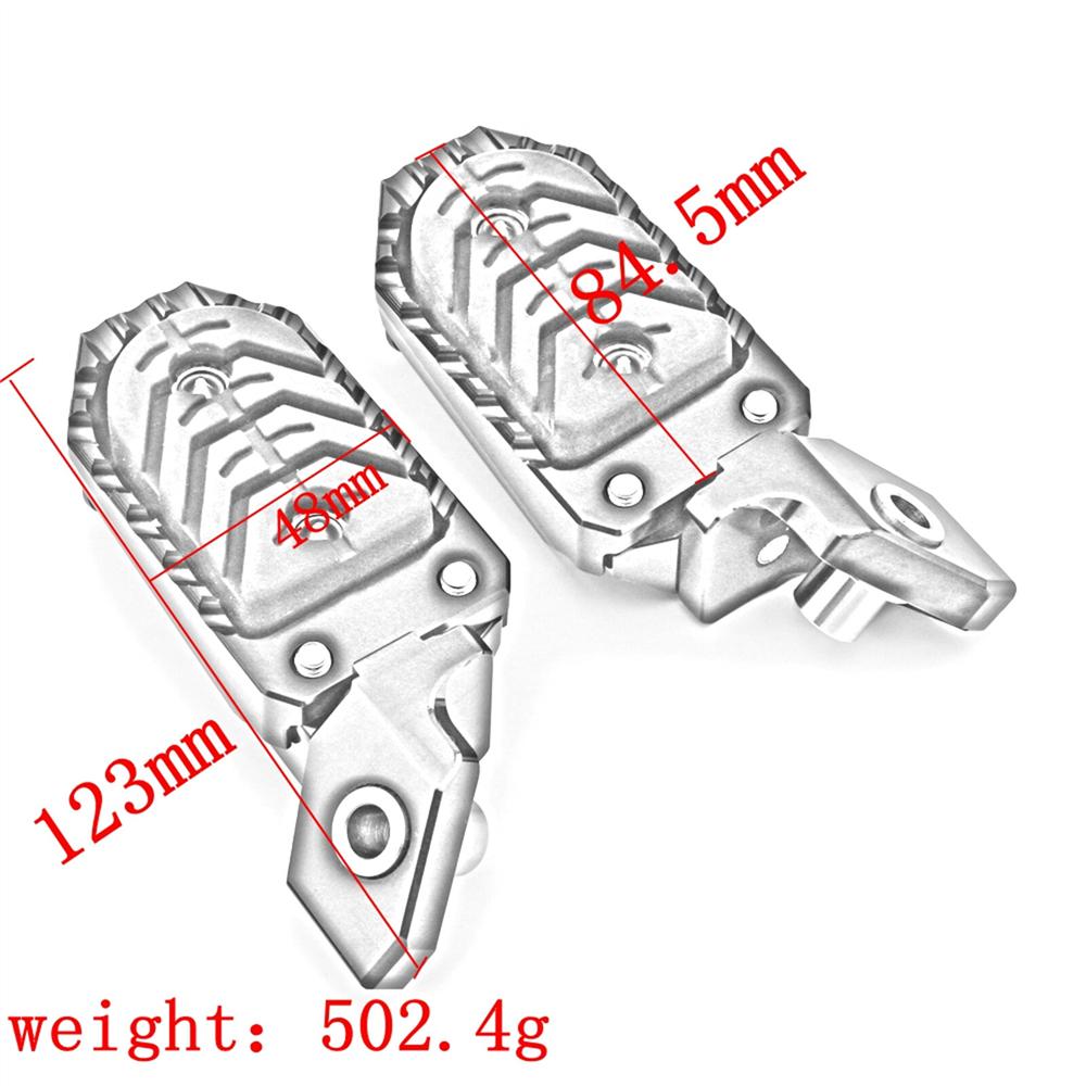 Silver Adjustable Foot Pegs for BMW R1200GS/R1250GS Adventure