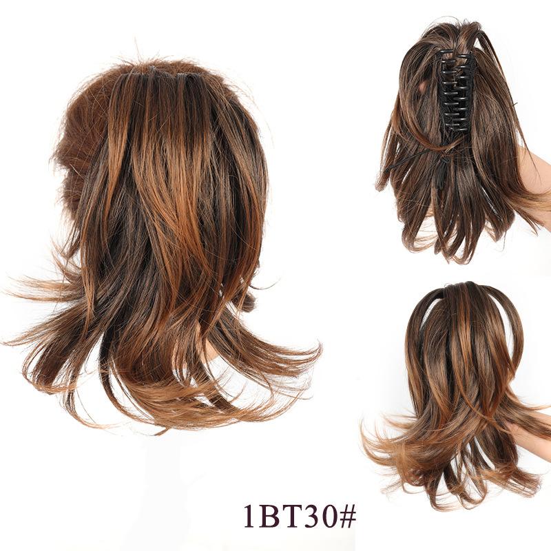 

Парик с конским хвостом с большим зажимом, слегка завитый, пушистый и струящийся синтетический парик, удобный и естественный для ежедневных встреч.