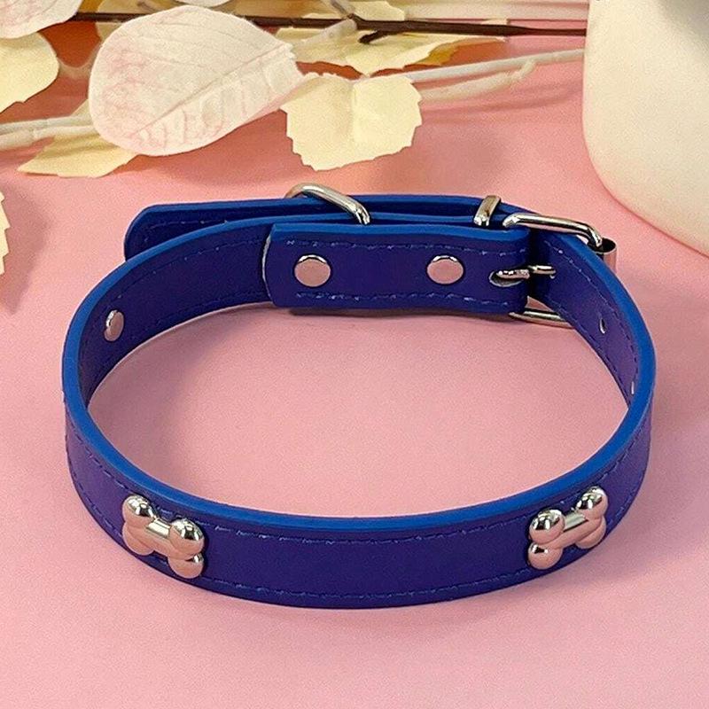 Leather No-Choke Pet Collar for Small and Medium Dogs and Cats