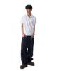AAKAM Waist Contrast Denim Pants (Black)