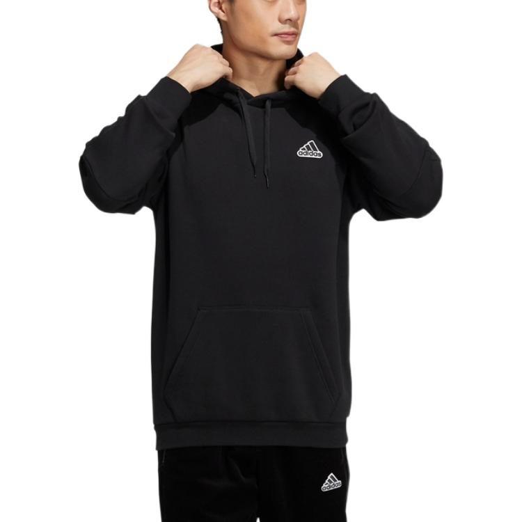 adidas Sweatshirts Men's Black Hooded Moderate Regular HG1850