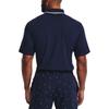 Under Armour Solid Color Logo Crew Neck Straight Fit Polo Shirt Men Polo Shirts Navy-Blue 1377364-410