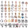 2pcs /Lot Silver Color Feather Key Life Tree Beads Charms Dangle Fits Diy Bracelets Necklace For Women Men Wife Jewelry Gift 2022
