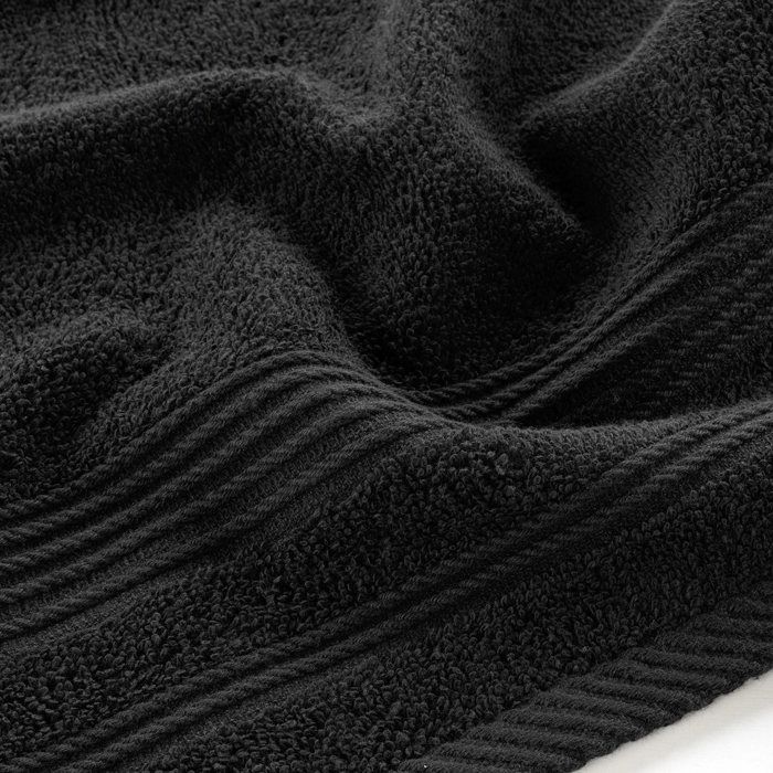 Serviette de toilette - Tendresse - 30 x 50 cm - 100% coton - Noir - Oeko-Tex®