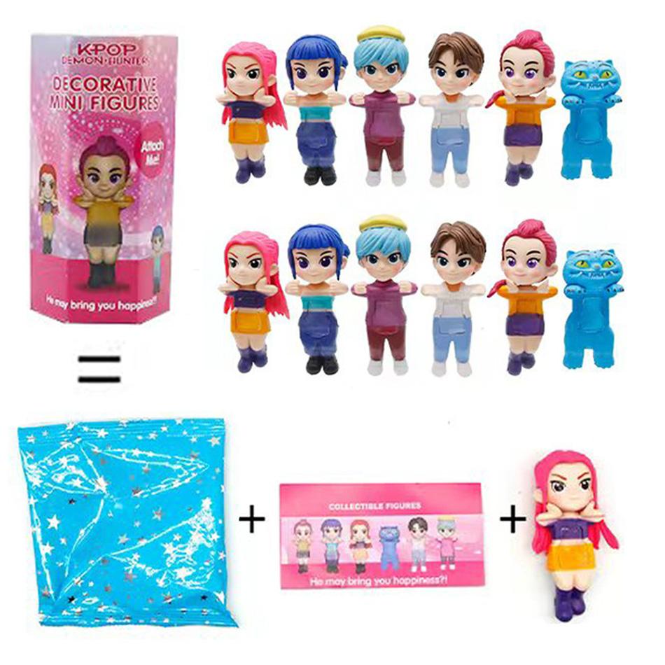 12pcs Kpop Demon Hunters Action Figure Toy Derpys Tiger Rumi Mira Zoey Sussy Figurine Doll For Christmas Gifts