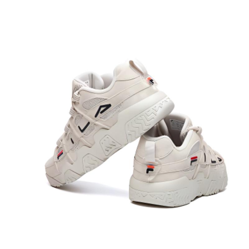 FILA Fusion Buster Comfortable Lightweight Shock Absorbing Durable Breathable Low Top Basketball Shoes Women sneaker Beige T12W323209QOM